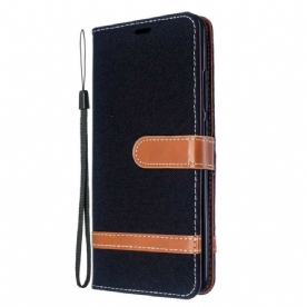 Leren Hoesje voor Xiaomi Mi Note 10 / 10 Pro Met Ketting Band Met Stof En Leereffect