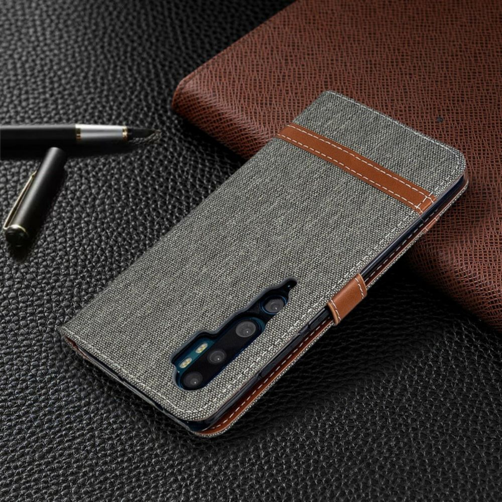 Leren Hoesje voor Xiaomi Mi Note 10 / 10 Pro Met Ketting Band Met Stof En Leereffect