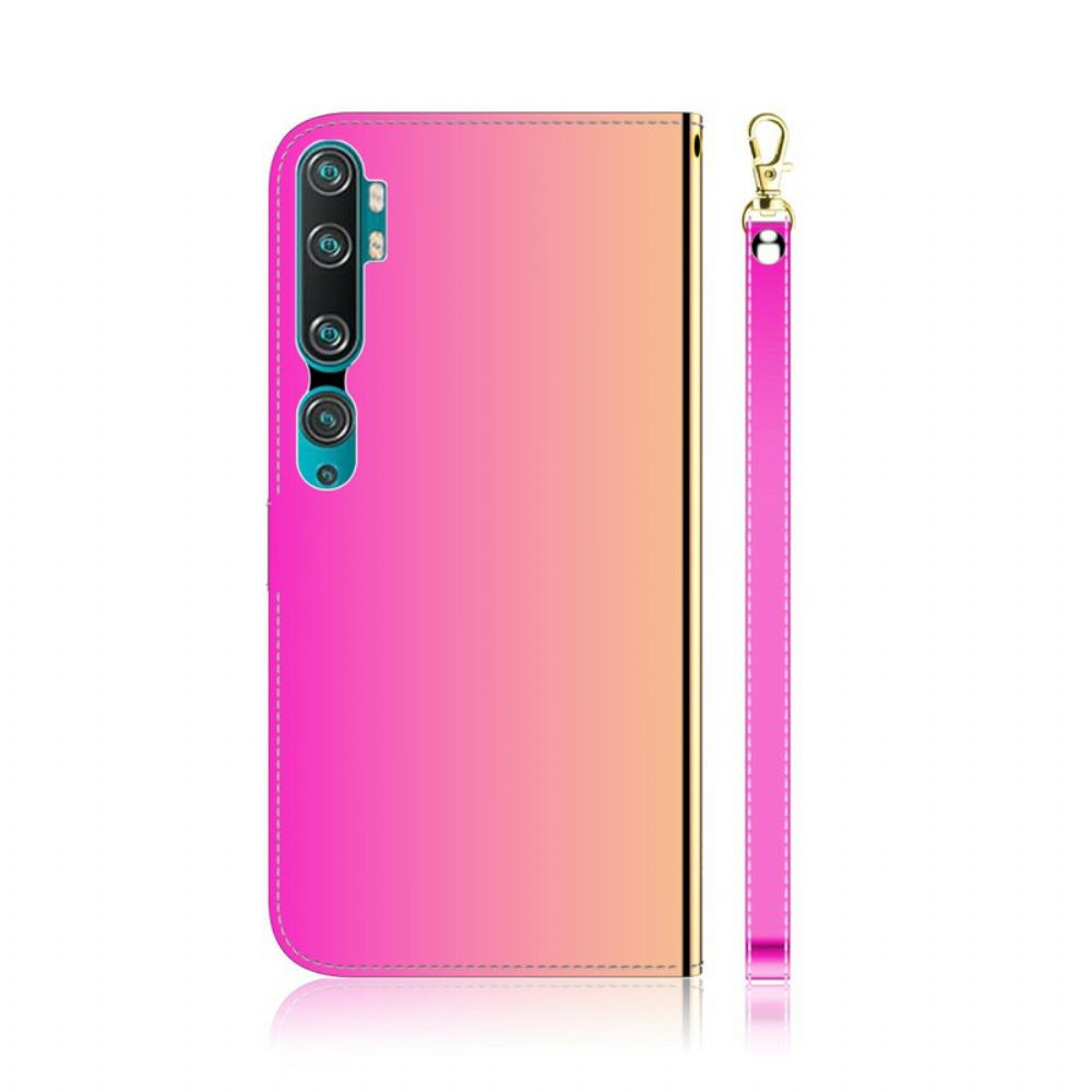 Leren Hoesje voor Xiaomi Mi Note 10 / 10 Pro Spiegelkap Van Kunstleer