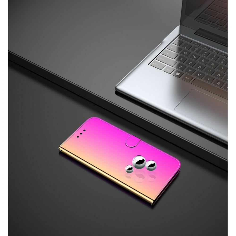 Leren Hoesje voor Xiaomi Mi Note 10 / 10 Pro Spiegelkap Van Kunstleer