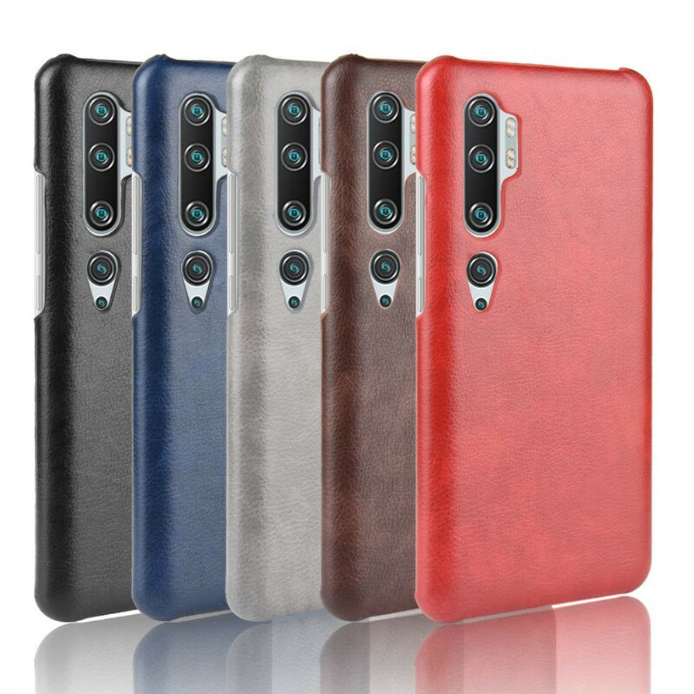 Telefoonhoesje voor Xiaomi Mi Note 10 / 10 Pro Prestaties Litchi Leder Effect