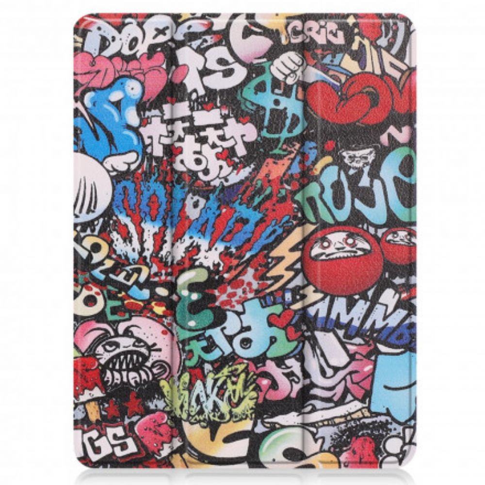 Bescherming Hoesje voor iPad Pro 12.9" (2021) (2020) (2018) Graffiti Pennenhouder