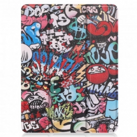 Bescherming Hoesje voor iPad Pro 12.9" (2021) (2020) (2018) Graffiti Pennenhouder