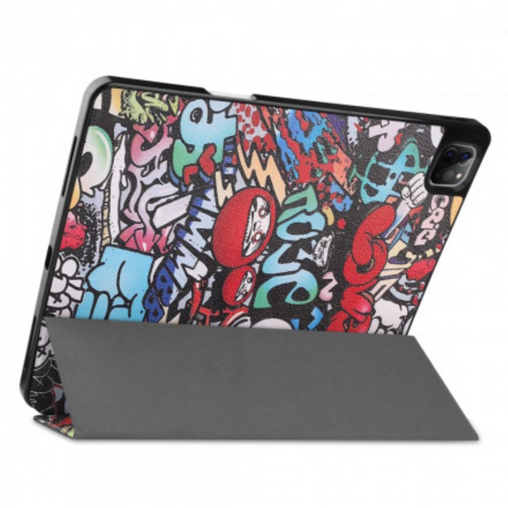 Bescherming Hoesje voor iPad Pro 12.9" (2021) (2020) (2018) Graffiti Pennenhouder