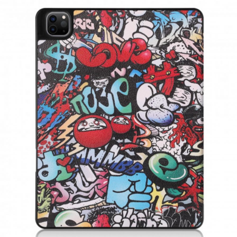 Bescherming Hoesje voor iPad Pro 12.9" (2021) (2020) (2018) Graffiti Pennenhouder