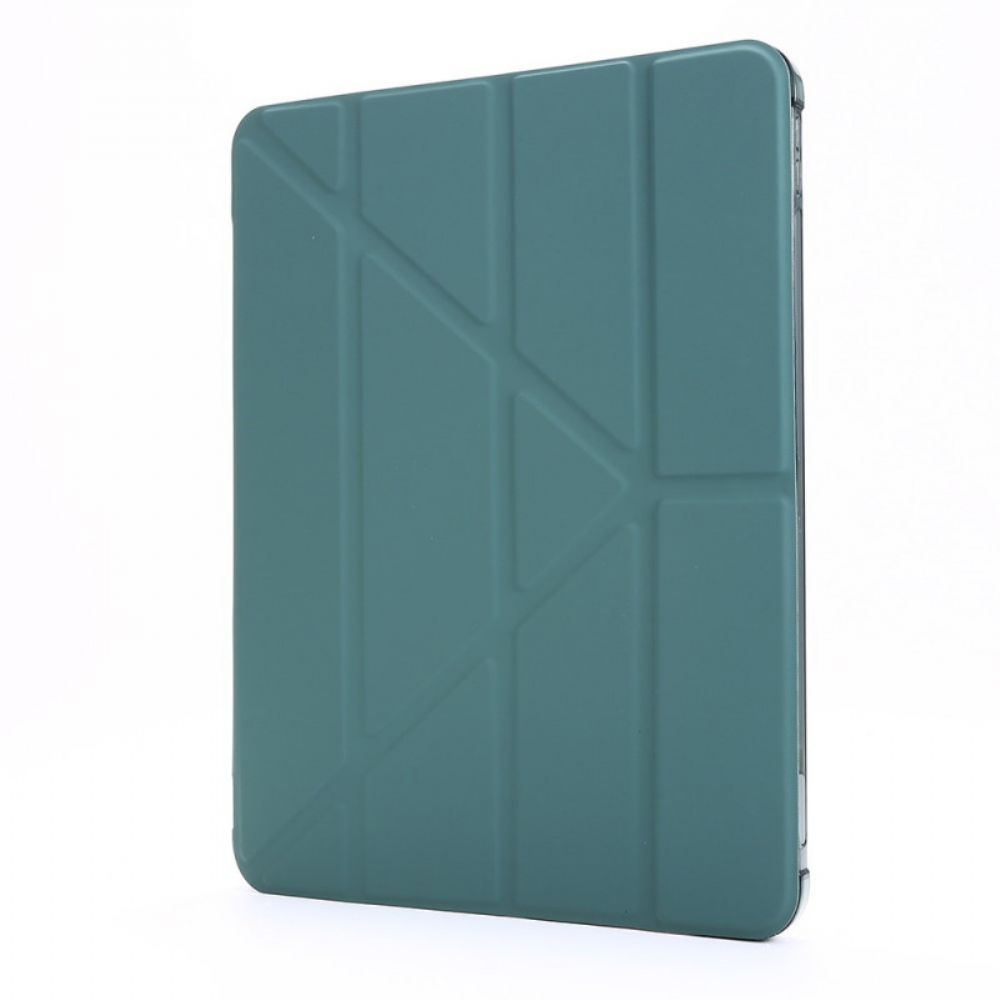 Bescherming Hoesje voor iPad Pro 12.9" (2021) (2020) (2018) Opvouwbare Hoes Met Leereffect