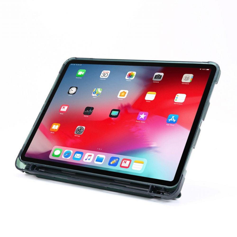 Bescherming Hoesje voor iPad Pro 12.9" (2021) (2020) (2018) Opvouwbare Hoes Met Leereffect