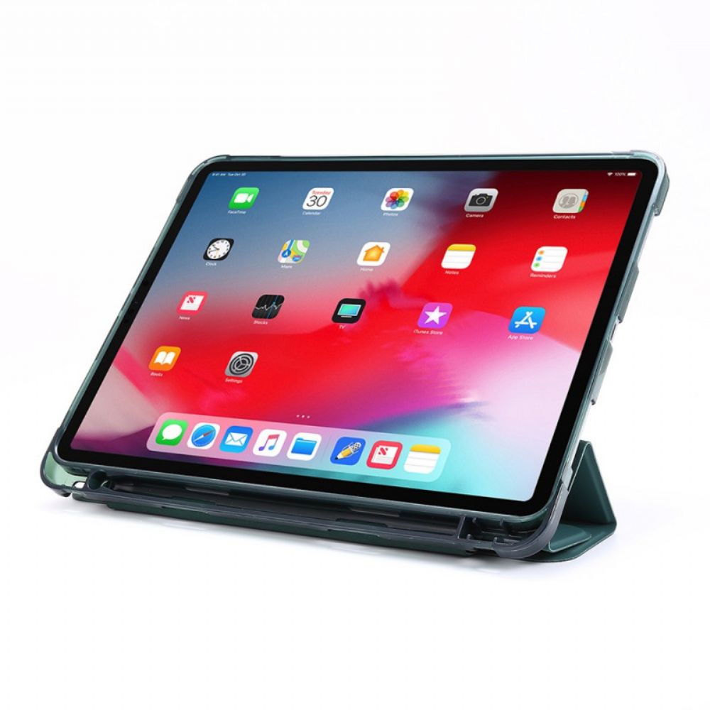 Bescherming Hoesje voor iPad Pro 12.9" (2021) (2020) (2018) Opvouwbare Hoes Met Leereffect