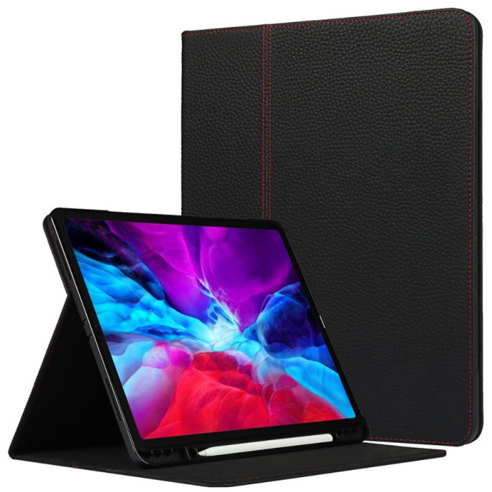 Case voor iPad Pro 12.9" (2021) (2020) (2018) Echt Litchi Leer