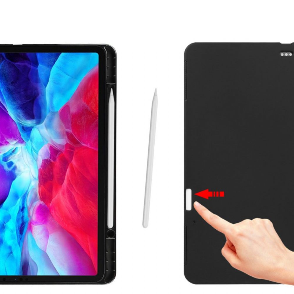 Case voor iPad Pro 12.9" (2021) (2020) (2018) Echt Litchi Leer