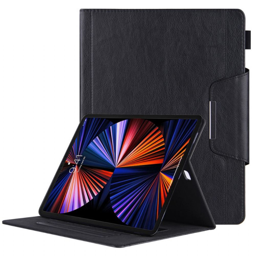 Folio-hoesje voor iPad Pro 12.9" (2021) (2020) (2018) Kunstleer Zilveren Sluiting