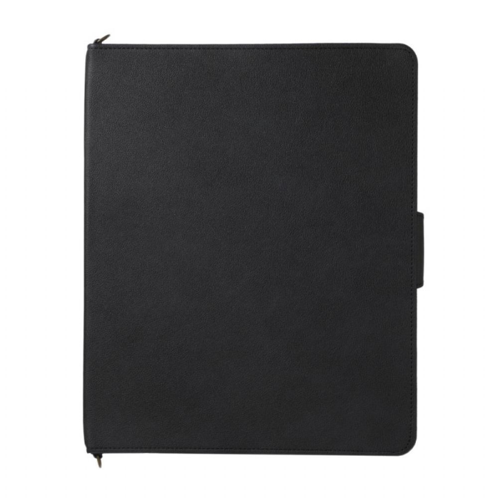 Folio-hoesje voor iPad Pro 12.9" (2021) (2020) (2018) Rfid-schouderband Met Leereffect