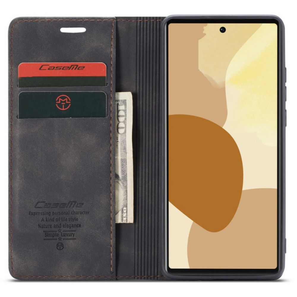 Bescherming Hoesje voor Google Pixel 6 Folio-hoesje Caseme Kunstleer