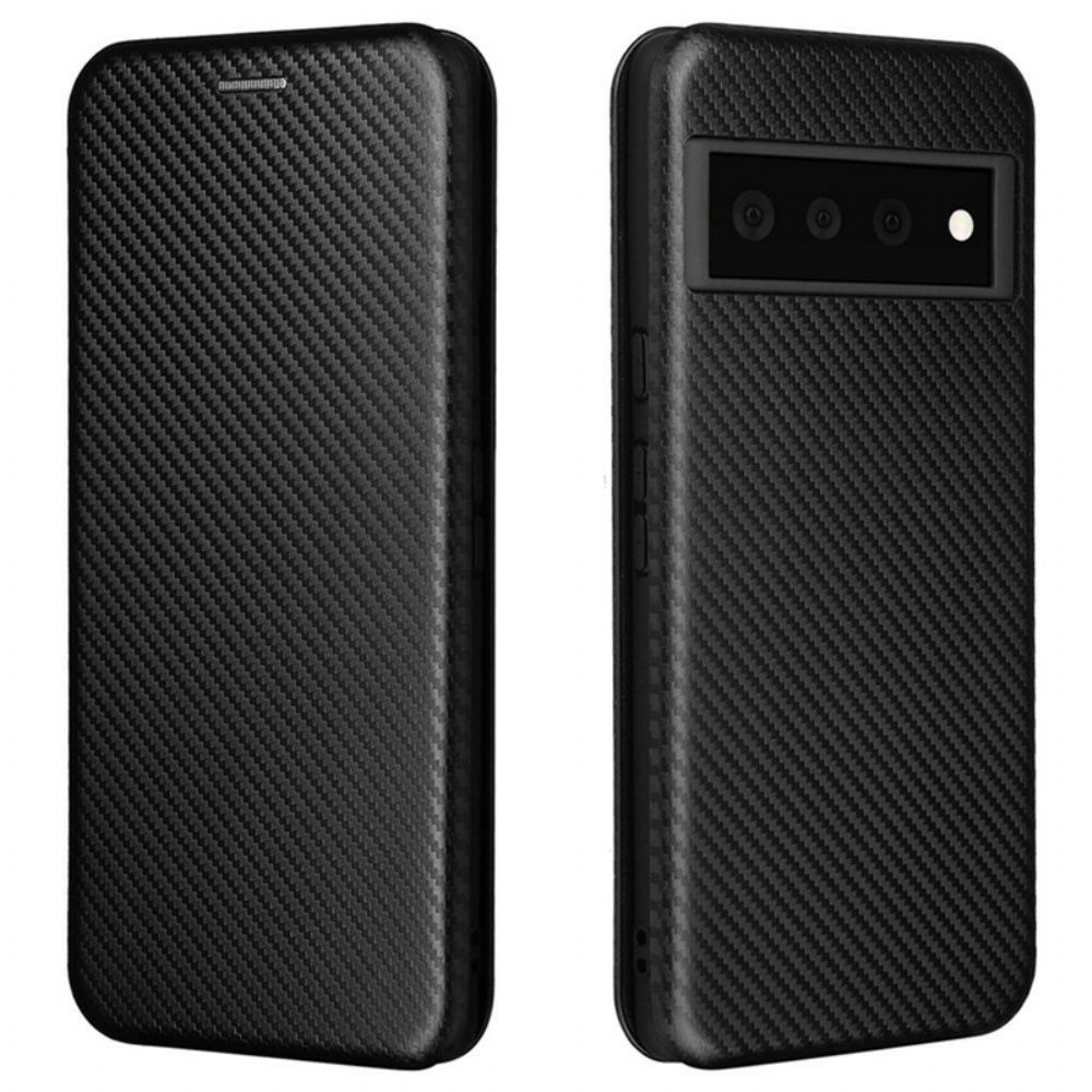 Bescherming Hoesje voor Google Pixel 6 Folio-hoesje Gekleurde Carbon Silicone