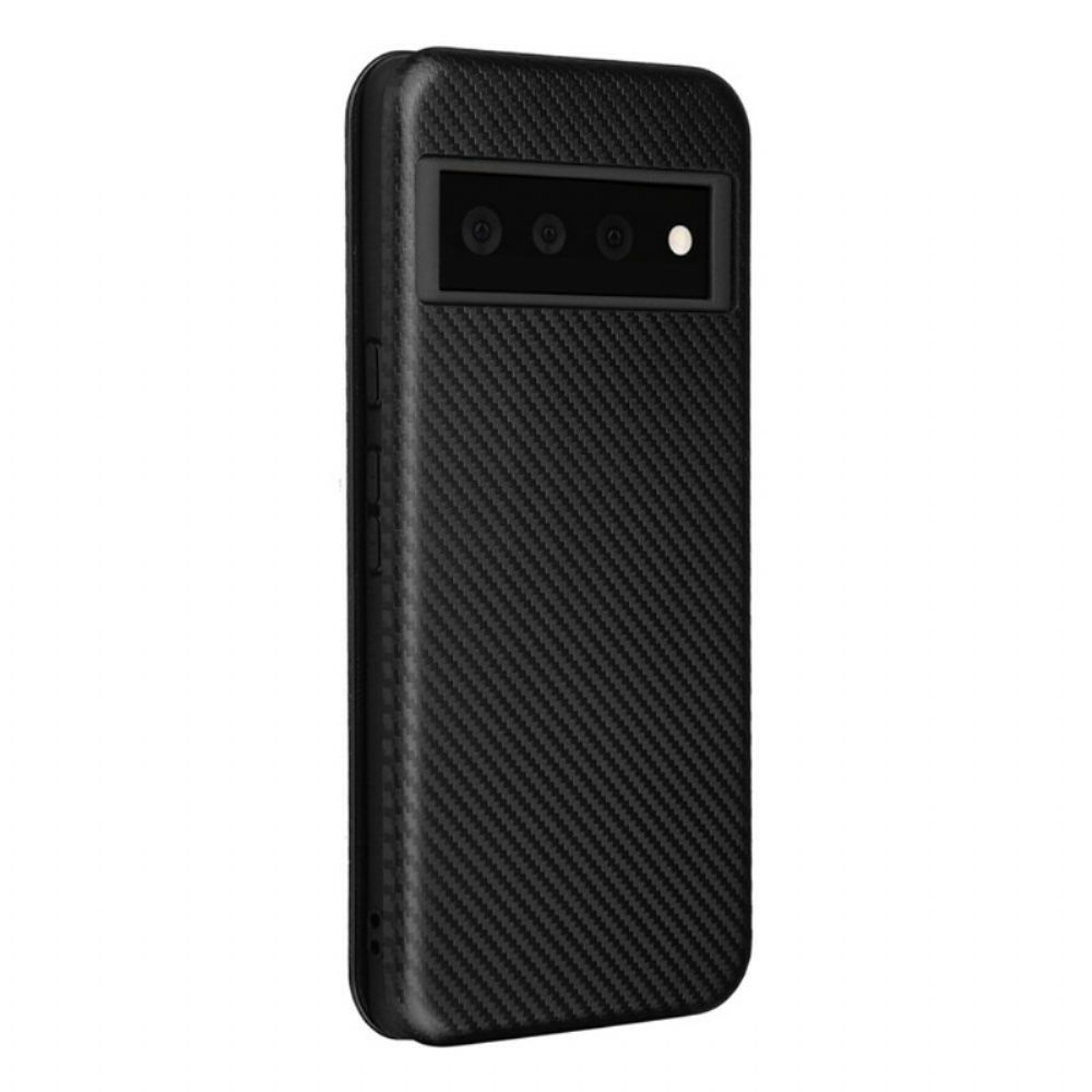 Bescherming Hoesje voor Google Pixel 6 Folio-hoesje Gekleurde Carbon Silicone