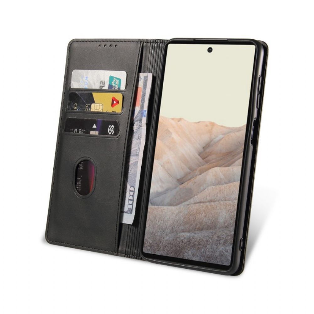 Bescherming Hoesje voor Google Pixel 6 Folio-hoesje Magnetisch Leereffect