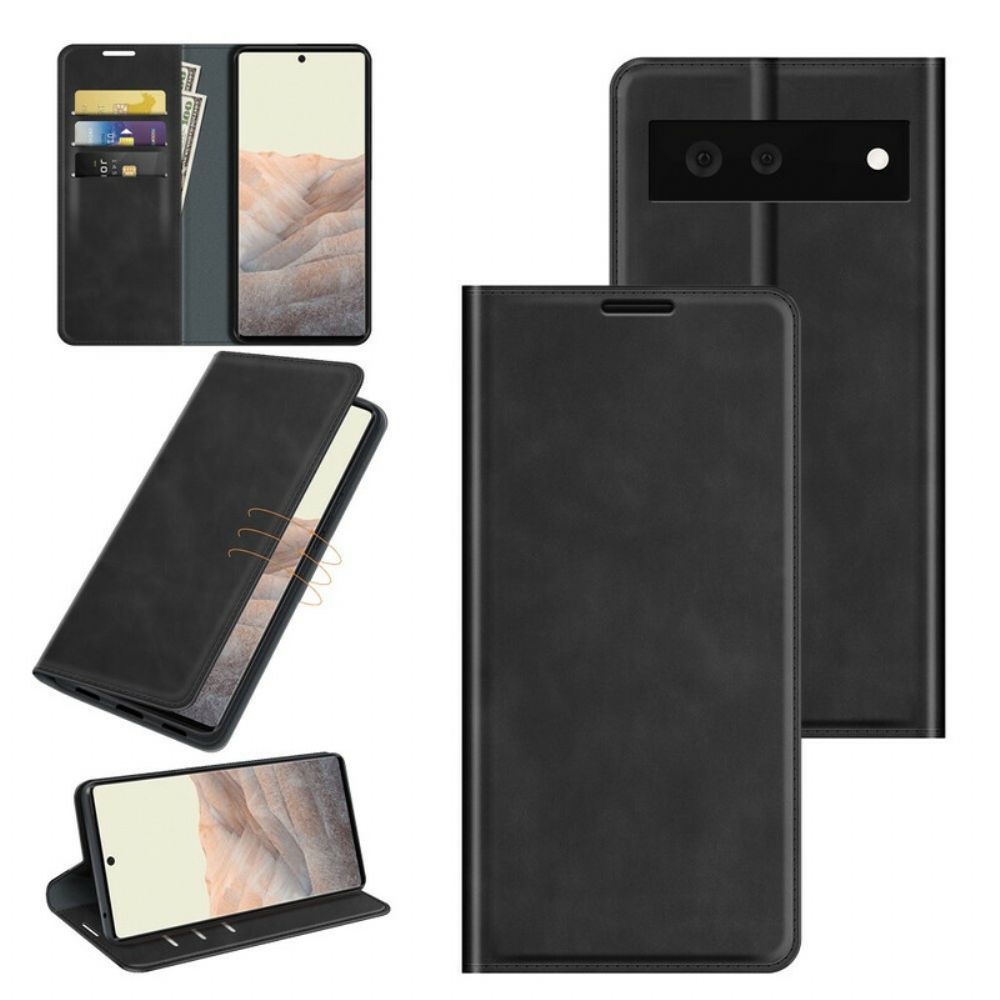 Bescherming Hoesje voor Google Pixel 6 Folio-hoesje Skin-touch