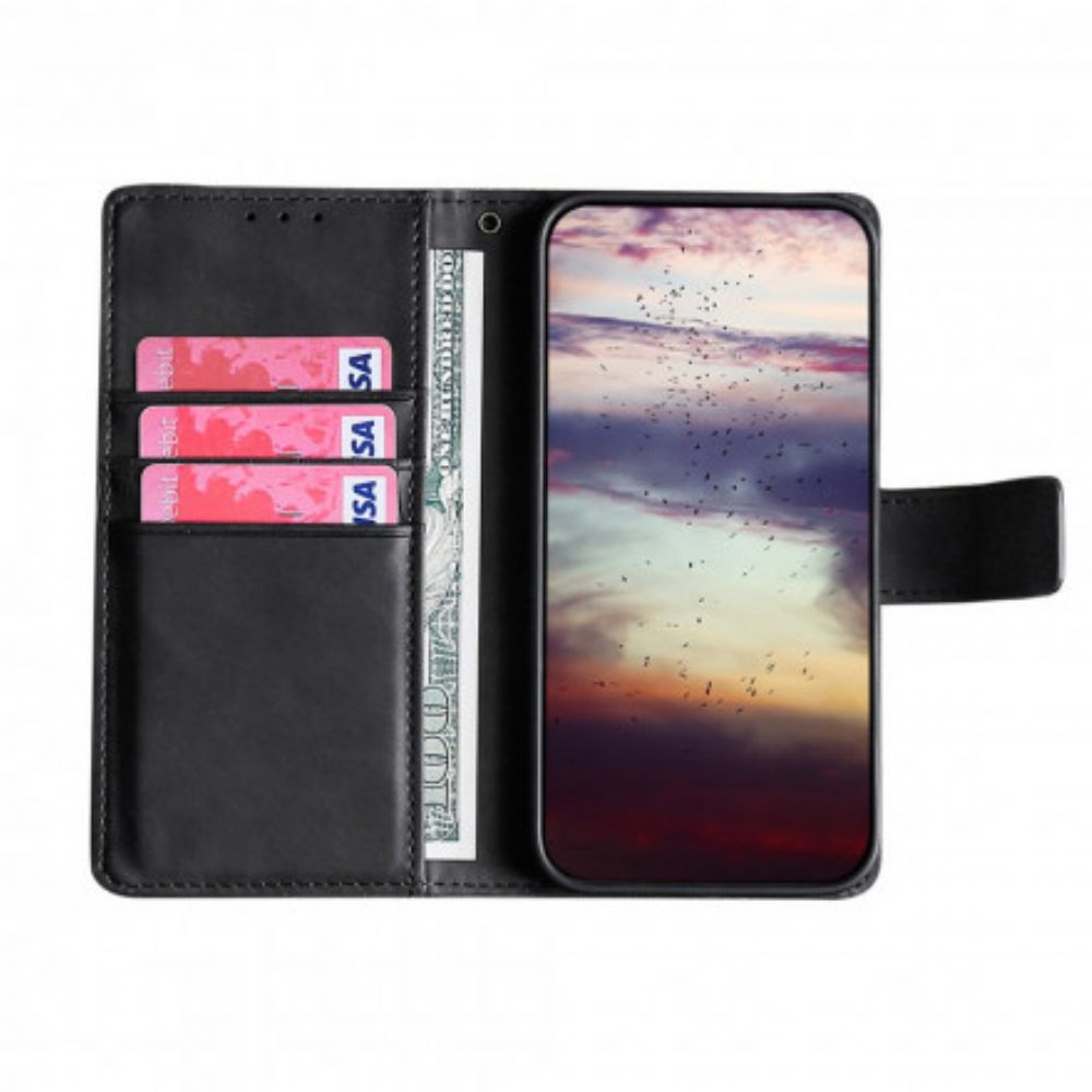 Flip Case voor Google Pixel 6 Skin-touch Krokodil