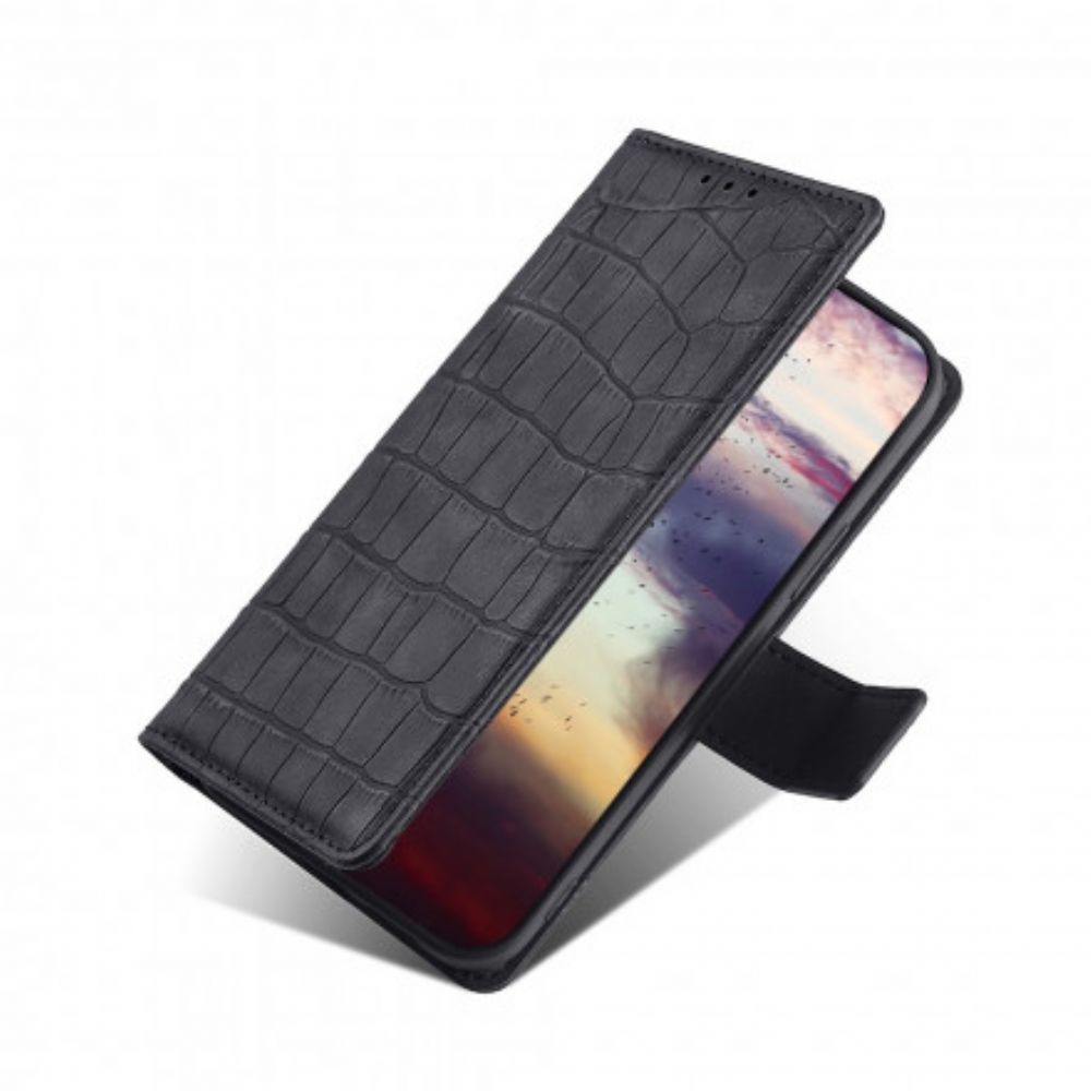 Flip Case voor Google Pixel 6 Skin-touch Krokodil