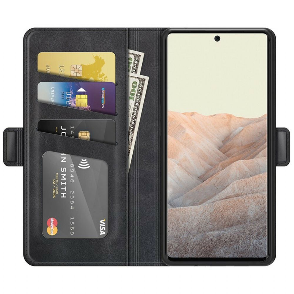 Folio-hoesje voor Google Pixel 6 Flip Case Klassieke Dubbele Klep