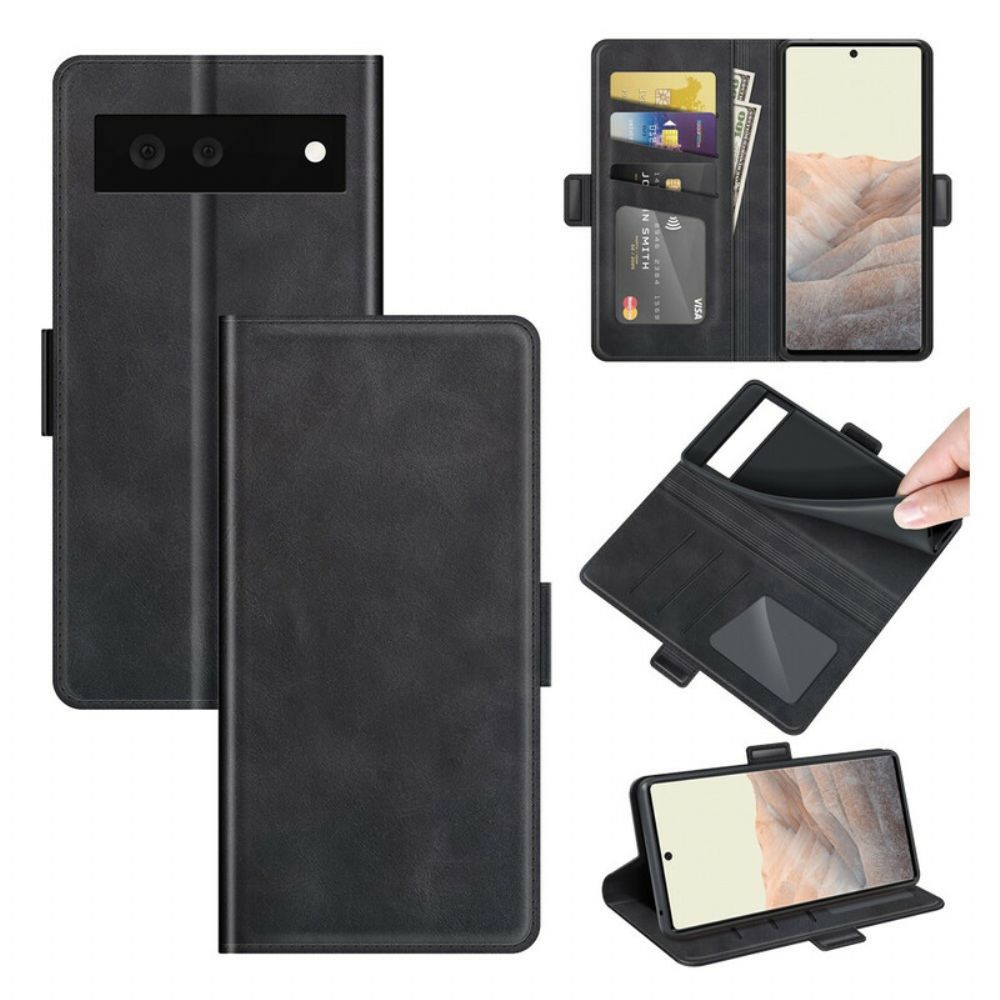 Folio-hoesje voor Google Pixel 6 Flip Case Klassieke Dubbele Klep