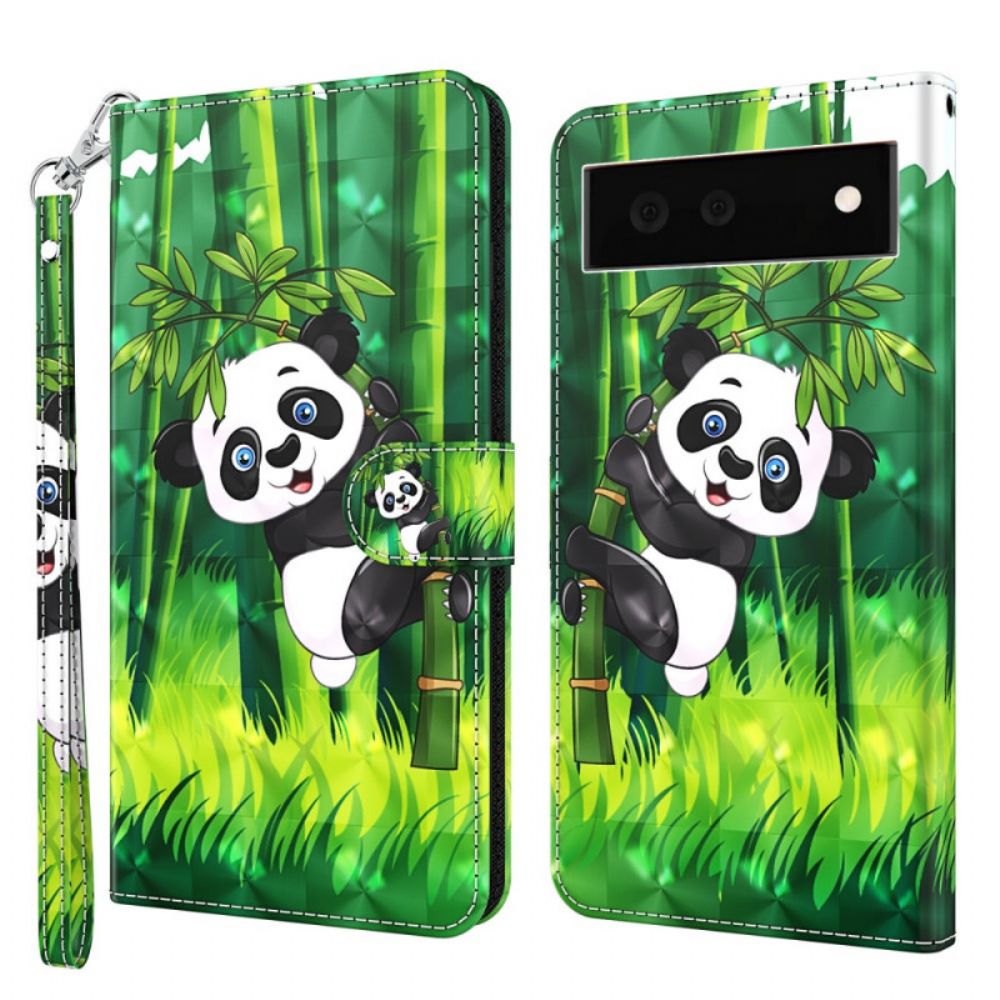 Folio-hoesje voor Google Pixel 6 Panda En Bamboe