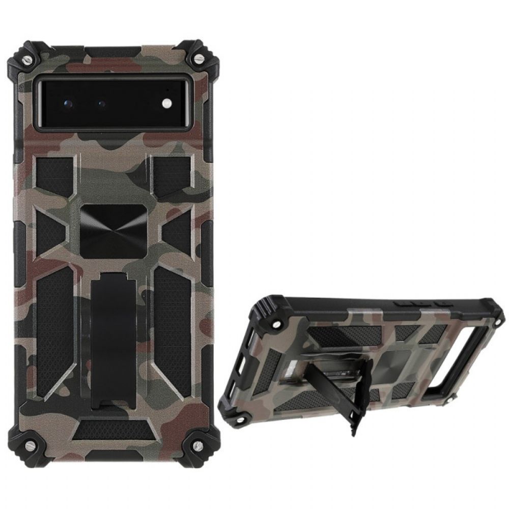 Hoesje voor Google Pixel 6 Camouflage Verwijderbare Ondersteuning