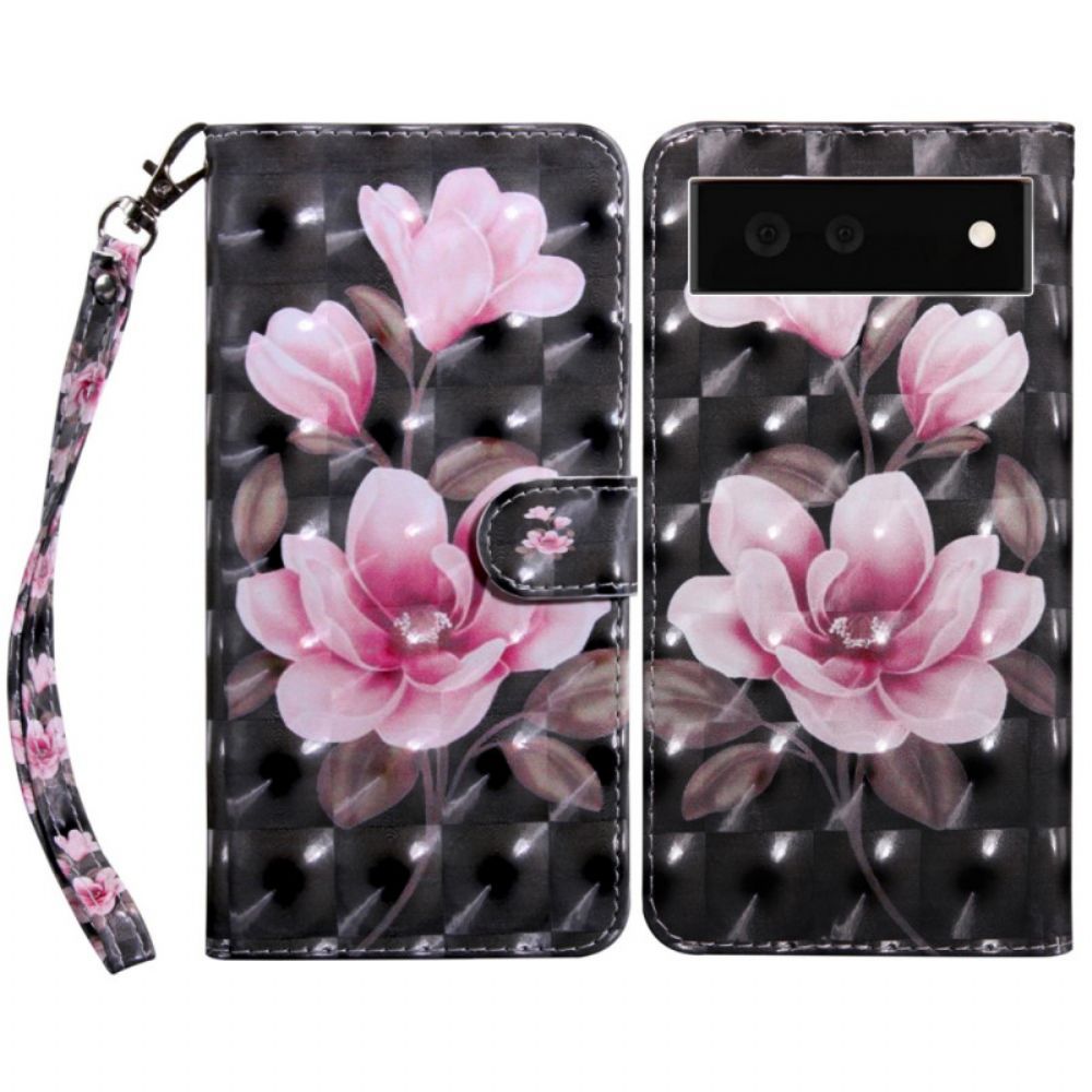 Leren Hoesje voor Google Pixel 6 Bloesem Bloemen