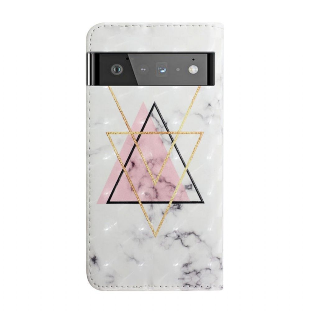 Leren Hoesje voor Google Pixel 6 Paillettendriehoek