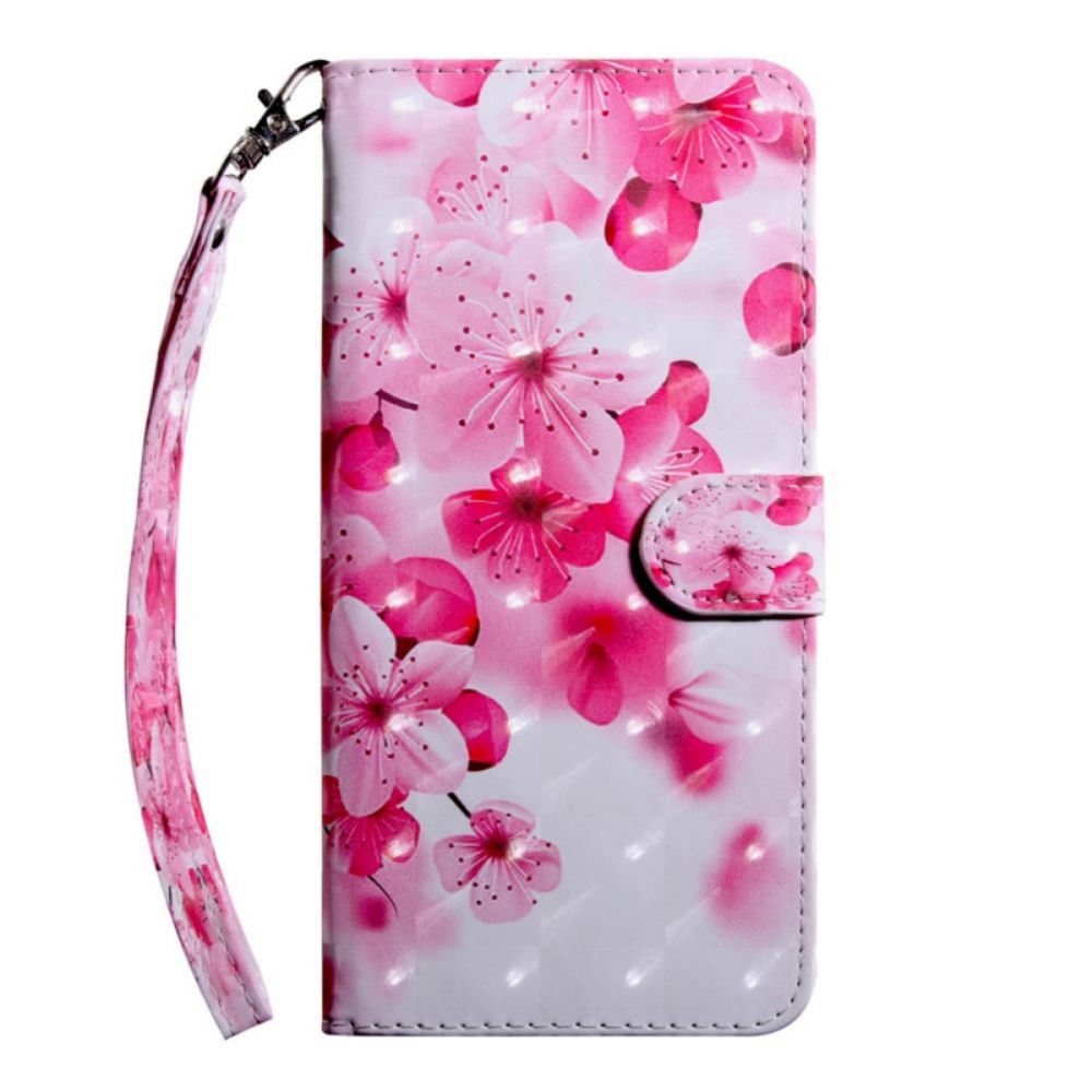 Leren Hoesje voor Google Pixel 6 Roze Bloemen