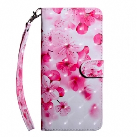 Leren Hoesje voor Google Pixel 6 Roze Bloemen