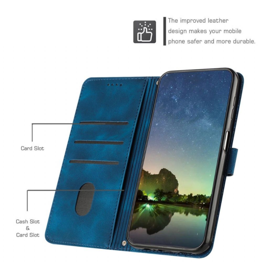 Flip Case Leren Sony Xperia 10 Vi Riemdriehoek