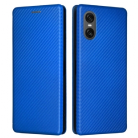 Folio-hoesje Sony Xperia 10 Vi Koolstofvezel