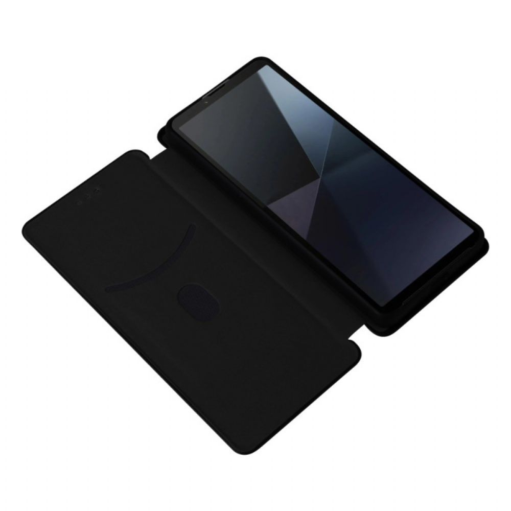 Folio-hoesje Sony Xperia 10 Vi Koolstofvezel