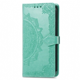 Folio-hoesje Sony Xperia 10 Vi Telefoonhoesje Barok Mandala Met Bandje