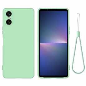 Hoesje Sony Xperia 10 Vi Vloeibare Siliconen Band Bescherming Hoesje