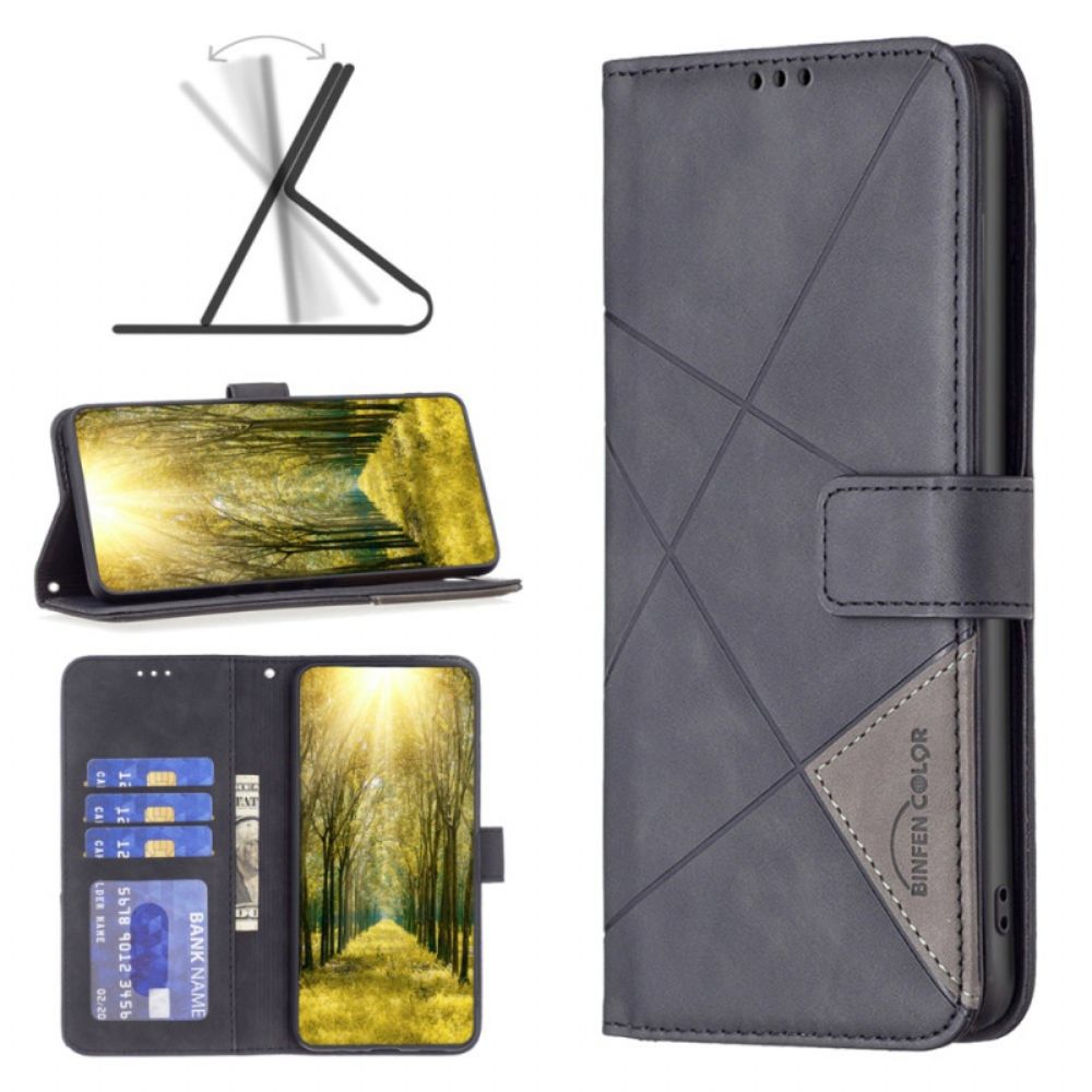 Leren Hoesje Sony Xperia 10 Vi Binfen Kleur Geometrisch Patroon Bescherming Hoesje