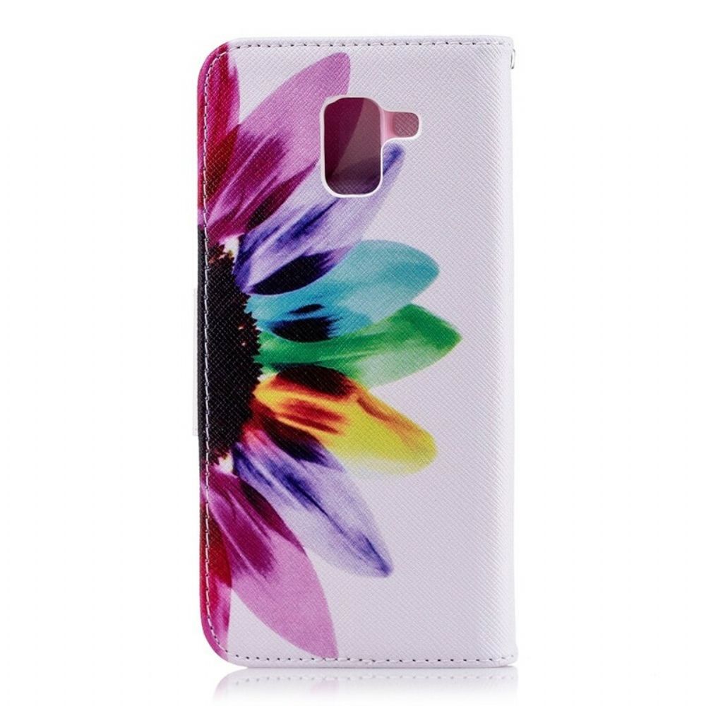 Folio-hoesje voor Samsung Galaxy J6 Aquarel Bloem