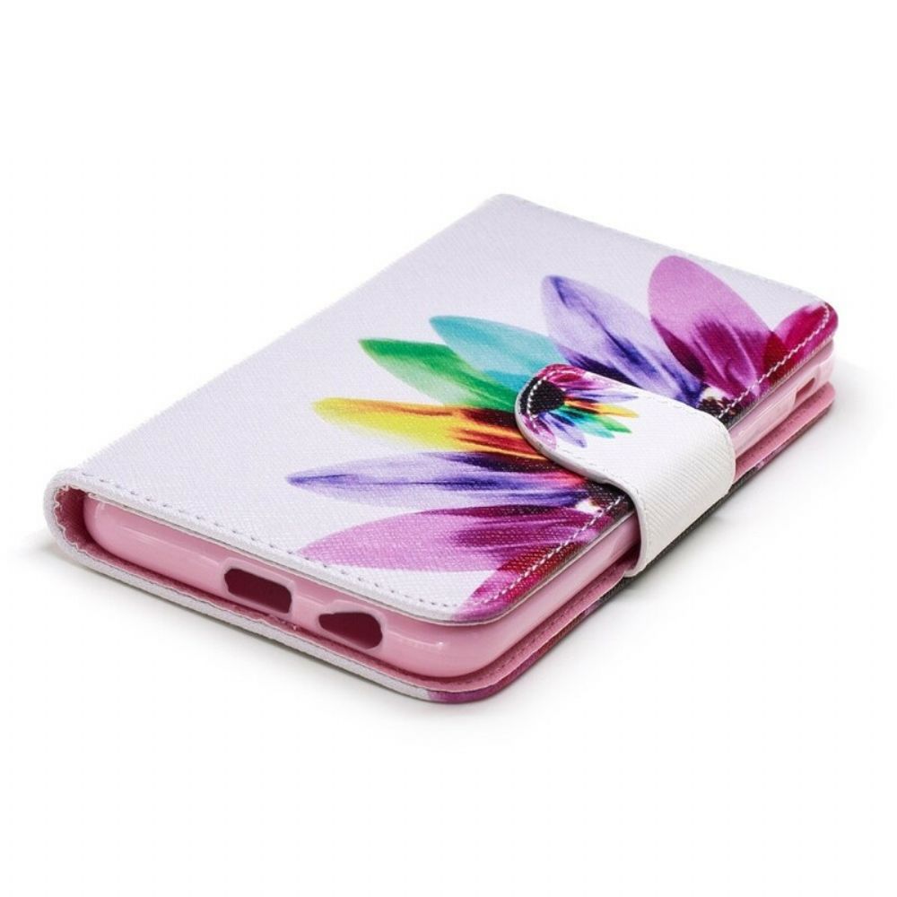 Folio-hoesje voor Samsung Galaxy J6 Aquarel Bloem