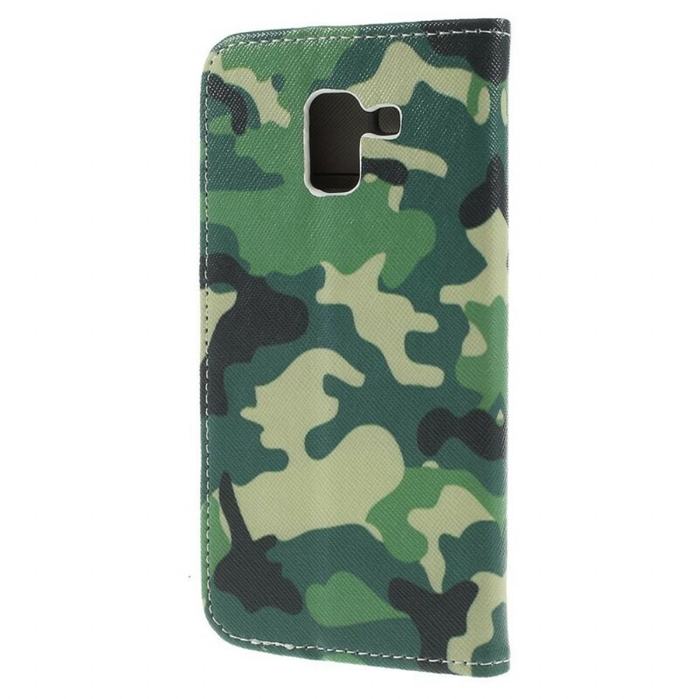 Folio-hoesje voor Samsung Galaxy J6 Militaire Camouflage