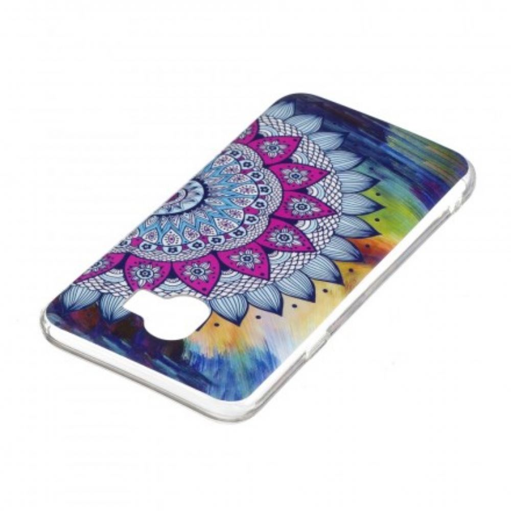 Hoesje voor Samsung Galaxy J6 Fluorescerende Kleurrijke Mandala