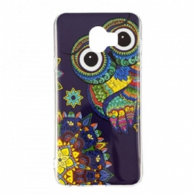 Hoesje voor Samsung Galaxy J6 Fluorescerende Mandala Uil