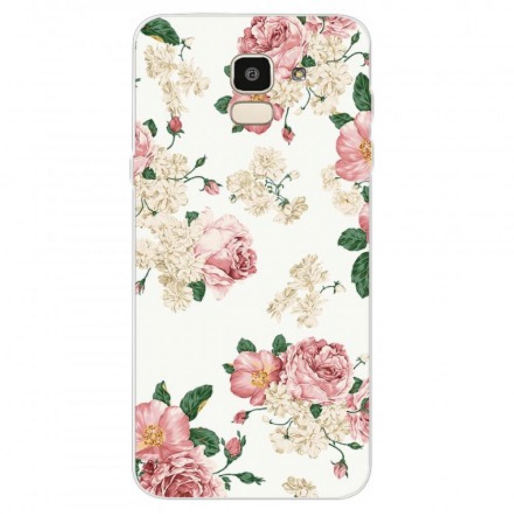 Hoesje voor Samsung Galaxy J6 Vrijheidsbloemen