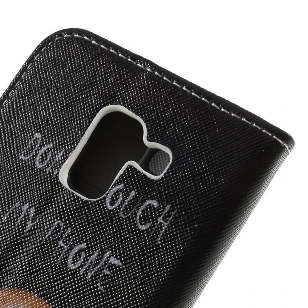 Leren Hoesje voor Samsung Galaxy J6 Gevaarlijke Beer