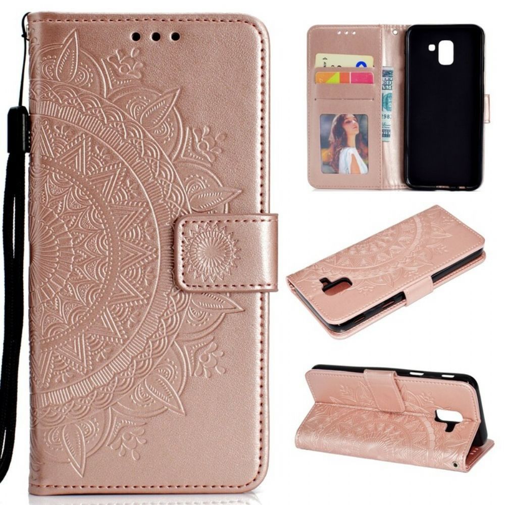 Leren Hoesje voor Samsung Galaxy J6 Zon Mandala