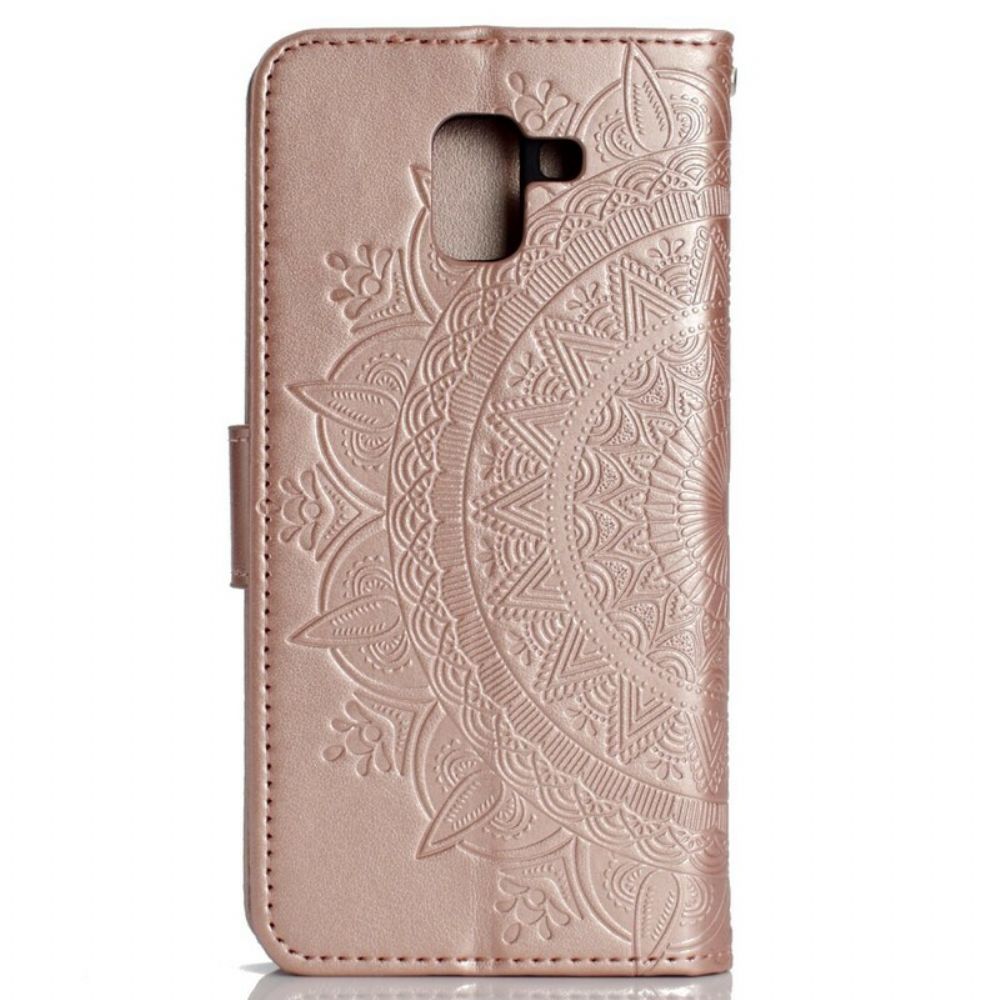 Leren Hoesje voor Samsung Galaxy J6 Zon Mandala