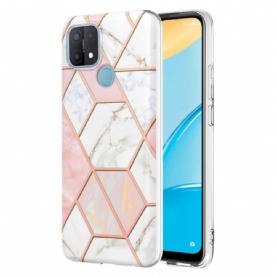 Hoesje voor Oppo A15 Flitsachtig Geometrisch Marmer