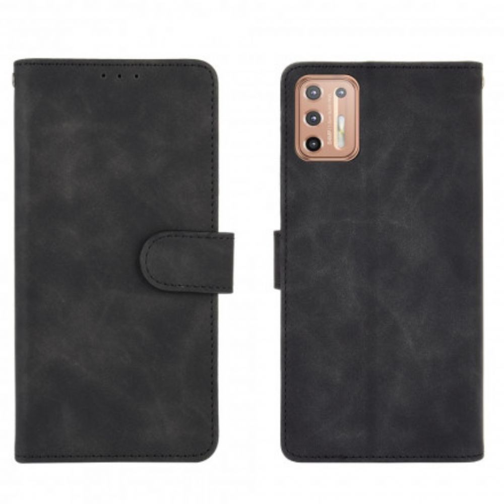 Folio-hoesje voor Moto G9 Plus Skin-touch