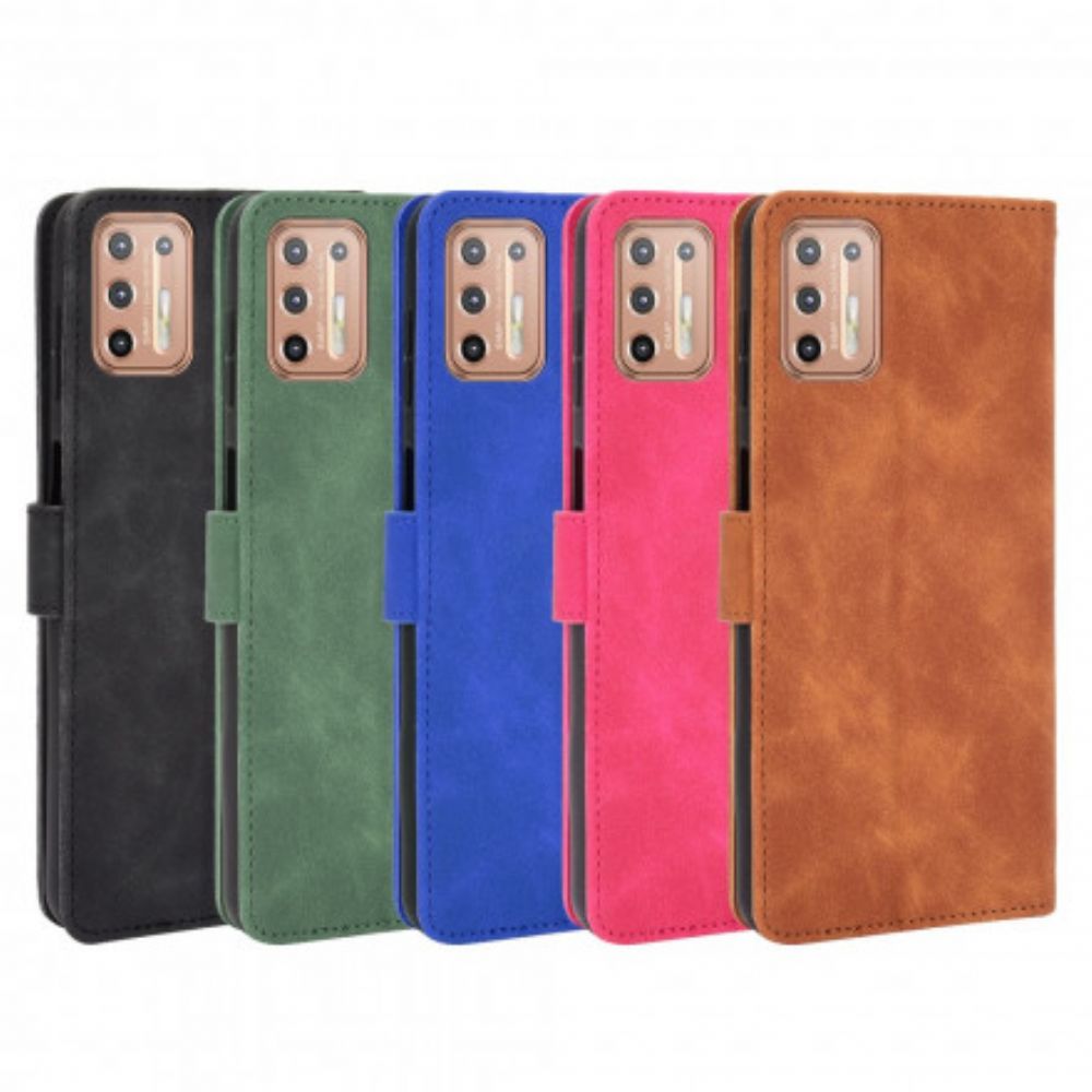 Folio-hoesje voor Moto G9 Plus Skin-touch