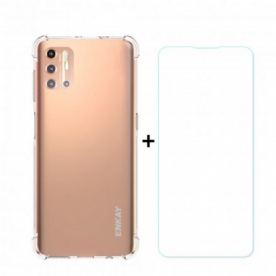 Hoesje voor Moto G9 Plus Enkay Gehard Glas En Combo